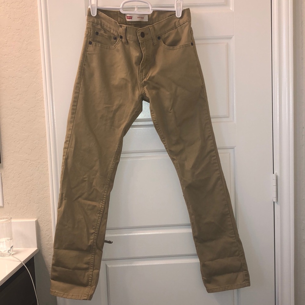 Khaki slim fit jeans